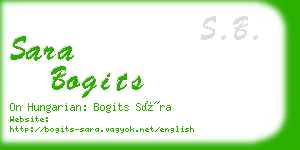 sara bogits business card